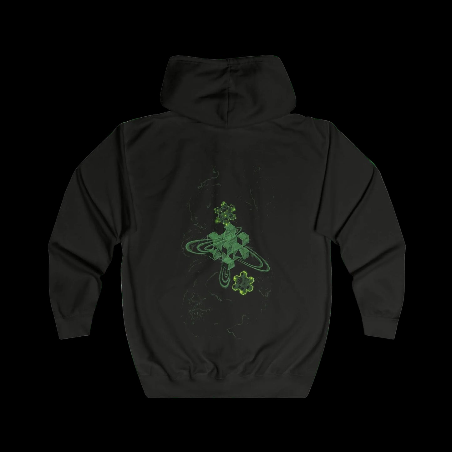 Green Floral Spirit Zip Hoodie