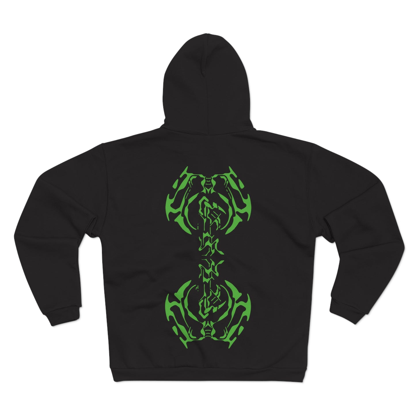 Tribal Green Symmetry Zip Hoodie